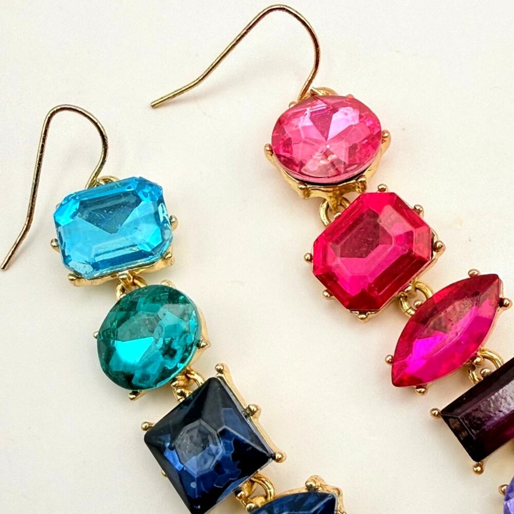BaubleBar x Micaela Erlanger Date Night Drop Earrings Mismatched Multicolor - Picture 5 of 10
